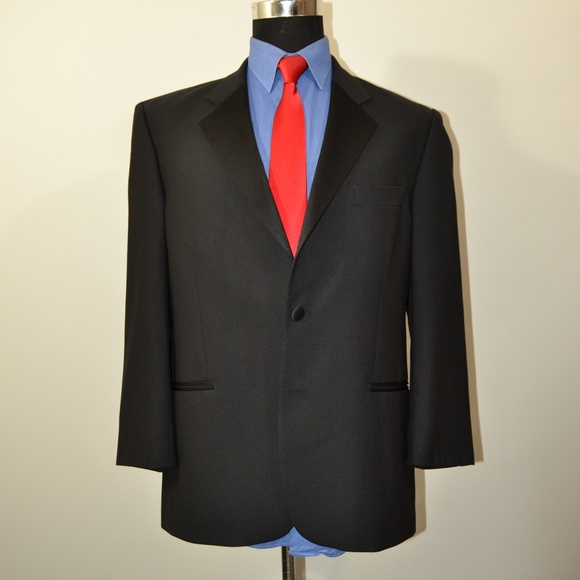Marks & Spencer 40S Tuxedo Suit Jacket Black Wool